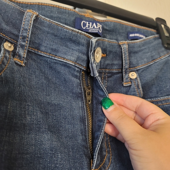 Chaps Mid Rise Crop Kick Jeans - Picture 6 of 11